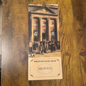 Milburns The Pump Room Bath Vintage Menu Souvenir Booklet England
